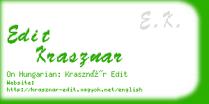 edit krasznar business card